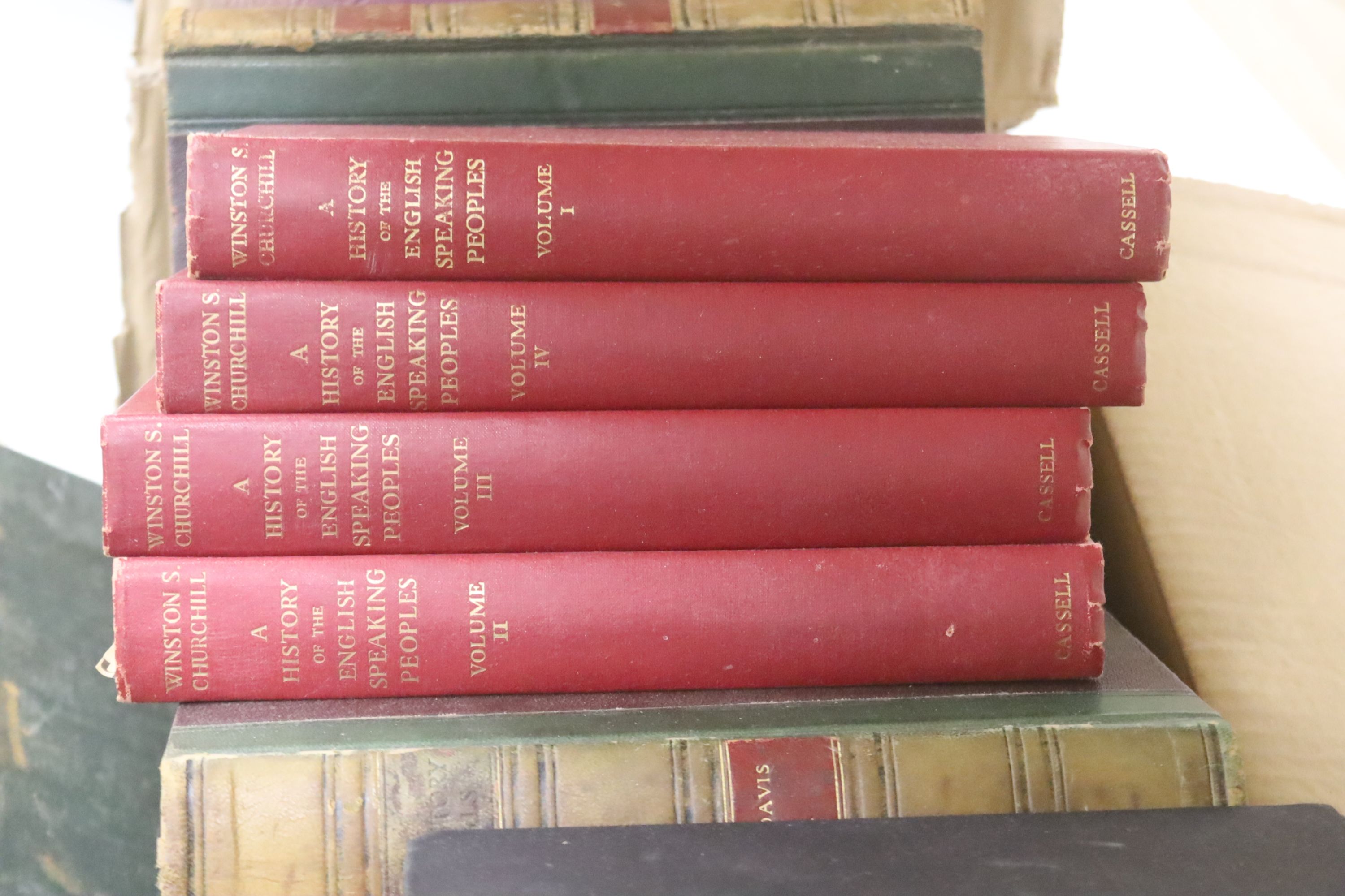 Assorted bindings and Winston Churchill bools.